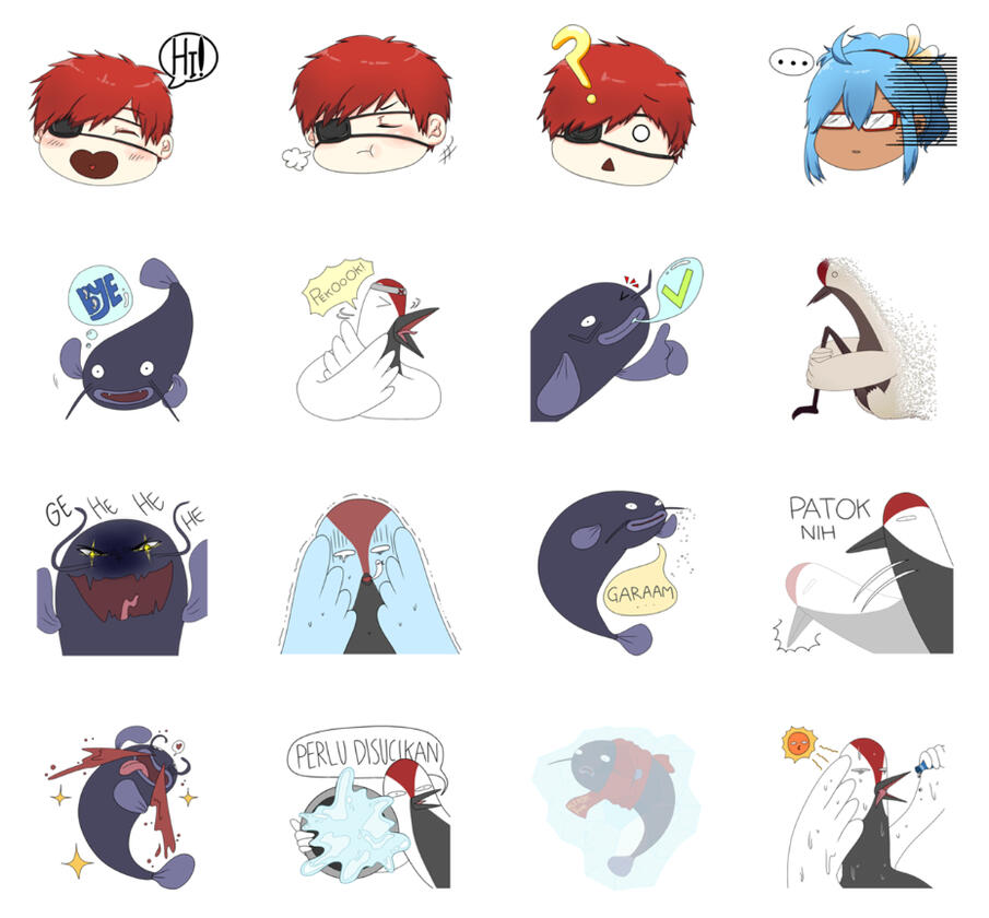 Line Sticker 2 by Sascheriee