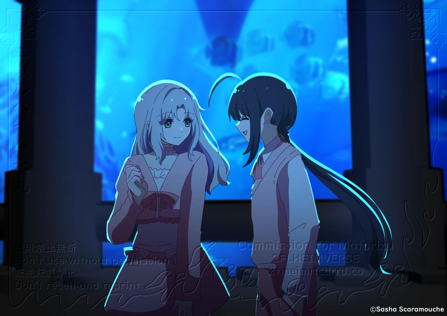 Namazuo Toushirou - Aquarium Date by Sasha Scaramouche