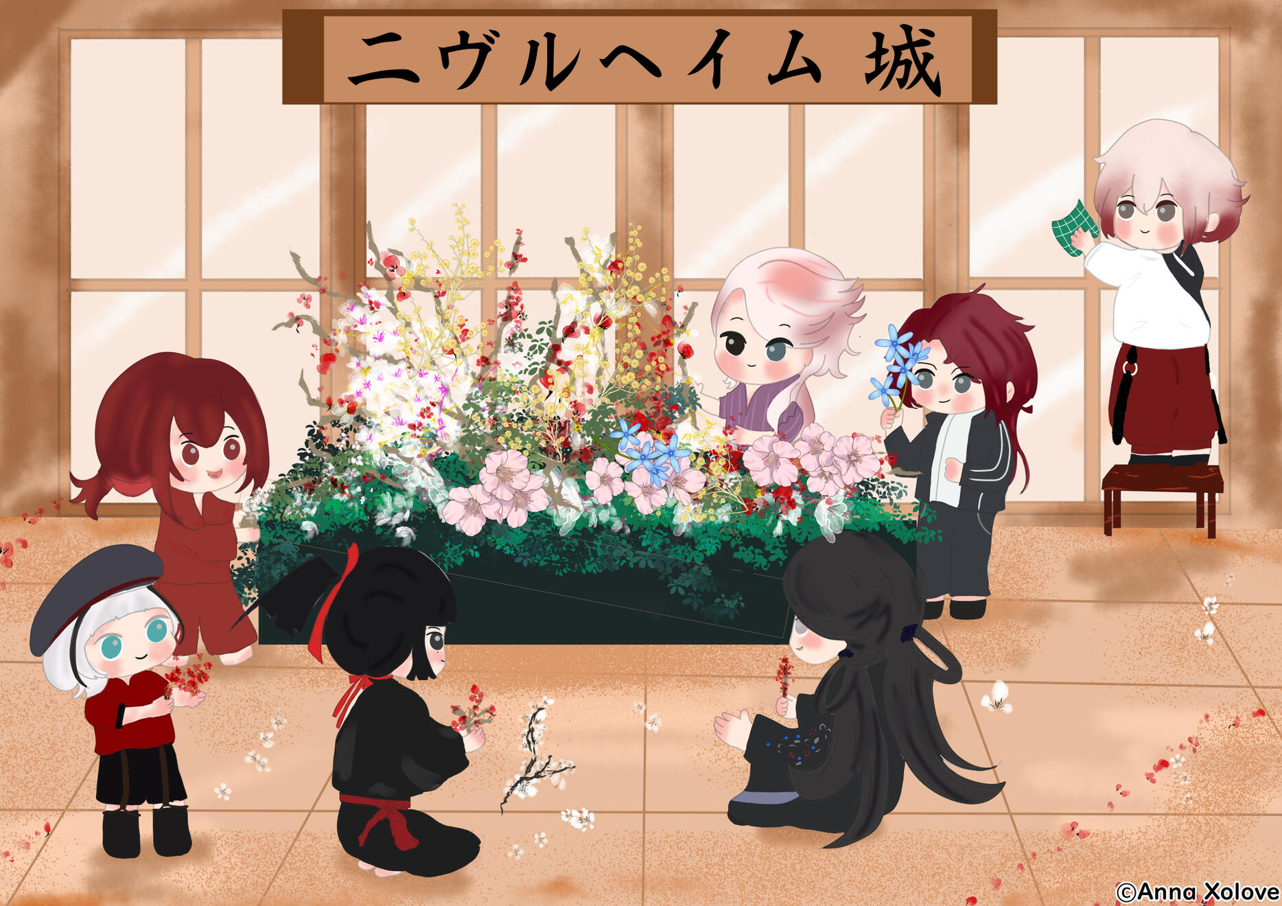 Arranging Flowers by Anna Xolove